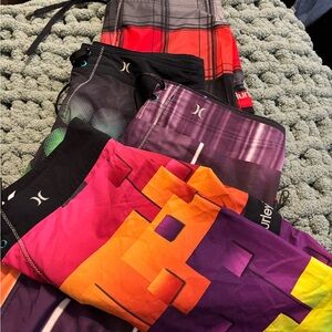 Lot of 5 Men’s Hurley Colorful Board Shorts size 30/31